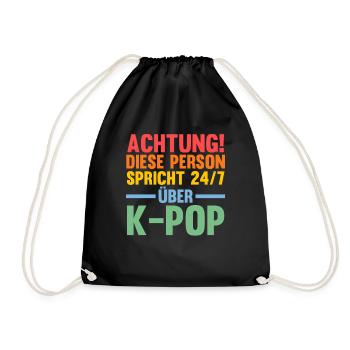 Korea Musik Kpop - Turnbeutel - Schwarz - Vorne