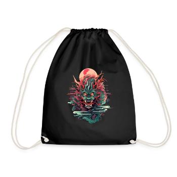 Tokyo Asie 80s Dragon Dragon Rétro Japonais - Sac de sport léger - noir - Devant