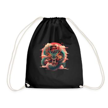 Tokyo Asie 80s Dragon Dragon Rétro Japonais - Sac de sport léger - noir - Devant