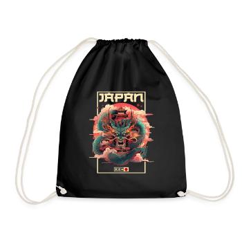 Tokyo Asie 80s Dragon Dragon Rétro Japonais - Sac de sport léger - noir - Devant