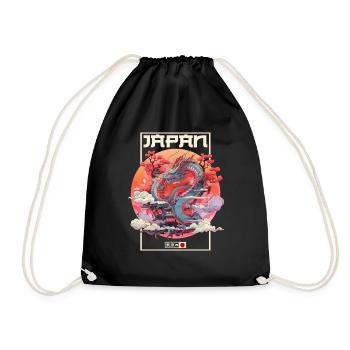 Tokyo Asie 80s Dragon Dragon Rétro Japonais - Sac de sport léger - noir - Devant