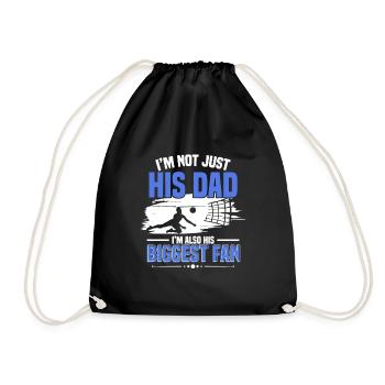 Volleyball Father I'm His Dad I'm Also His Biggest - Turnbeutel - Schwarz - Vorne