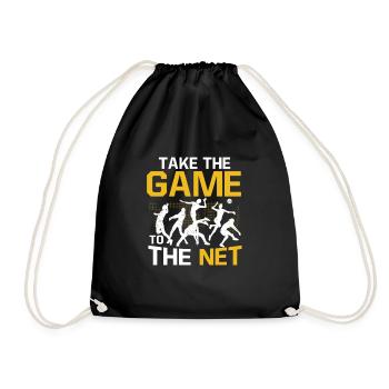 Volleyball Players Spiker Libero Take The Game To - Drawstring Bag - black - Front