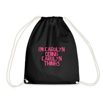 Je suis Carolyn et je fais des choses avec Carolyn - Sac de sport léger - noir - Devant