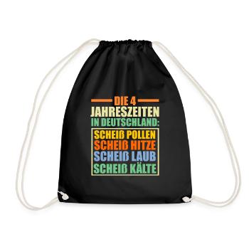 Die 4 Jahreszeiten In Deutschland - Turnbeutel - Schwarz - Vorne