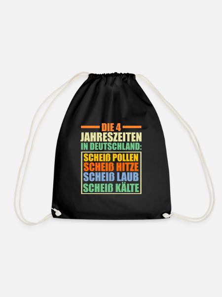 Die 4 Jahreszeiten In Deutschland - Turnbeutel - Schwarz