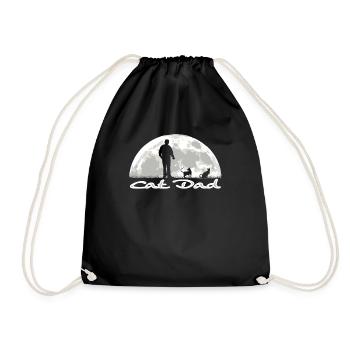 Amoureux des chats, cadeau accessoire chat - Sac de sport léger - noir - Devant