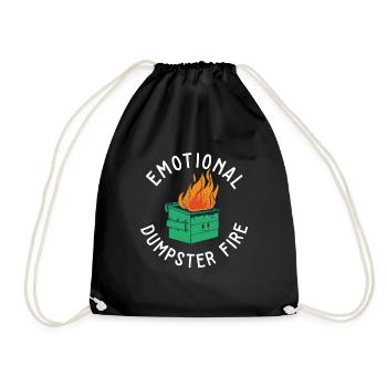 Emotional Heartbroken Quote Emotional Dumpster - Turnbeutel - Schwarz - Vorne