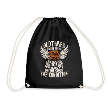 69 ans fan de voiture classique rocker biker anniversaire - Sac de sport léger - noir - Devant
