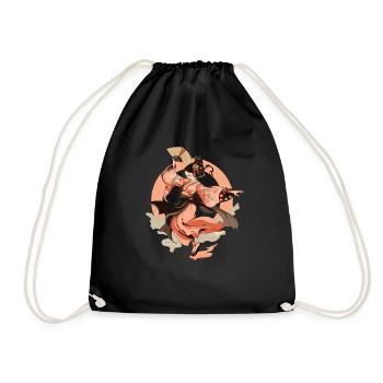Tokyo Asia 80s Japanese Retro Geishas Geisha - Drawstring Bag - black - Front
