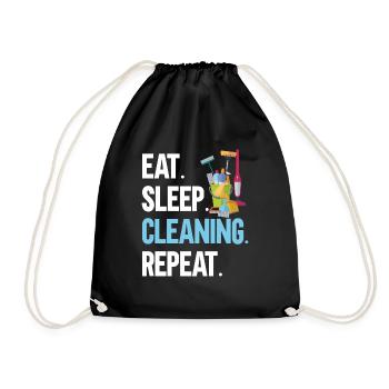 Domestic help, cleaner, housekeeper - Drawstring Bag - black - Front