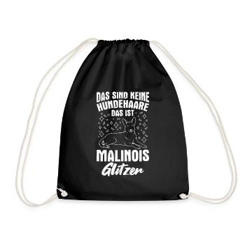 Ce n’est pas du poil de chien, c’est des paillettes malinois - Sac de sport léger - noir - Devant