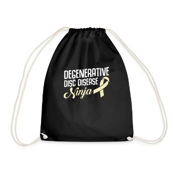 ddd awareness month support of - Drawstring Bag - black - Front