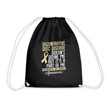 Ddd Fighter Degenerative Disc Disease - Drawstring Bag - black - Front