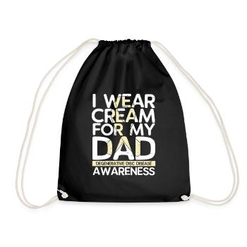 I wear cream for my father - consciousness - Drawstring Bag - black - Front