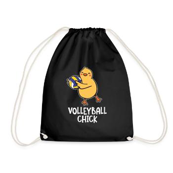 Funny Volleyball Chick Kids Setter Spiker - Drawstring Bag - black - Front