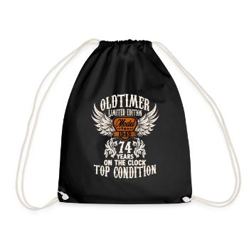 74 ans anniversaire rocker biker fan - Sac de sport léger - noir - Devant