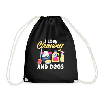 Domestic help, cleaner, housekeeper - Drawstring Bag - black - Front