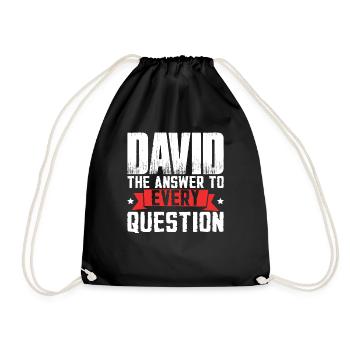David La réponse à toutes les questions - Sac de sport léger - noir - Devant