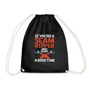 If you see a seam ripper, there is now no - Drawstring Bag - black - Front