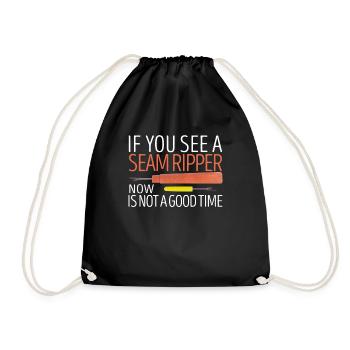 Quand vous voyez un ripper de couture Drôle d’amour Proximité - Sac de sport léger - noir - Devant