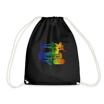 Couturière couturière de machine à coudre colorée couturière matelassée - Sac de sport léger - noir - Devant