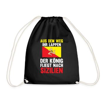 Sizilianer Sizilianisch König Sizilien - Turnbeutel - Schwarz - Vorne
