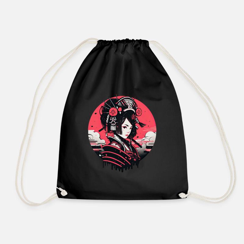 Asien 80er Japanischer Retro Samurais Samurai - Turnbeutel - Schwarz