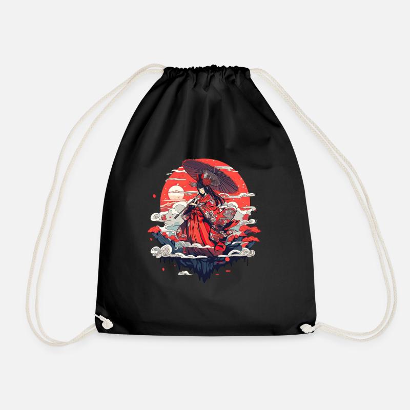 Asien 80er Japanischer Retro Samurais Samurai - Turnbeutel - Schwarz