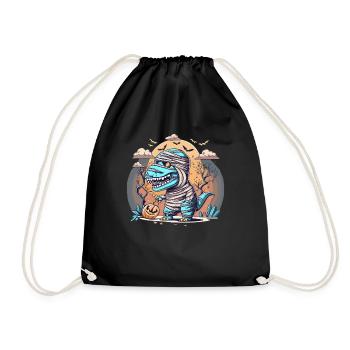 Tyrannosaurus Trex Halloween - Drawstring Bag - black - Front