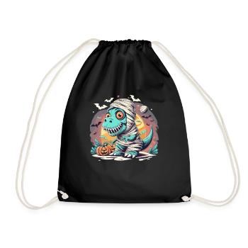 Tyrannosaurus Trex Halloween - Turnbeutel - Schwarz - Vorne