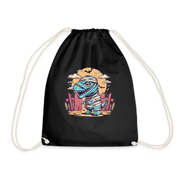 Tyrannosaurus Trex Halloween - Turnbeutel - Schwarz - Vorne