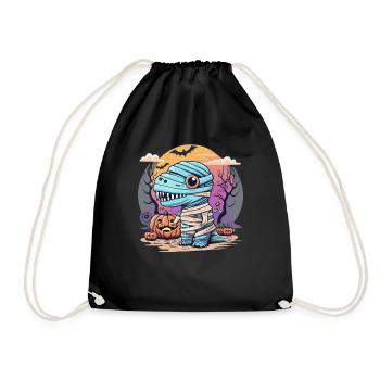 Tyrannosaurus Trex Halloween - Turnbeutel - Schwarz - Vorne