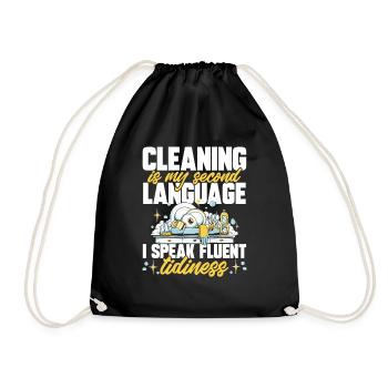 Domestic help, cleaner, housekeeper - Drawstring Bag - black - Front