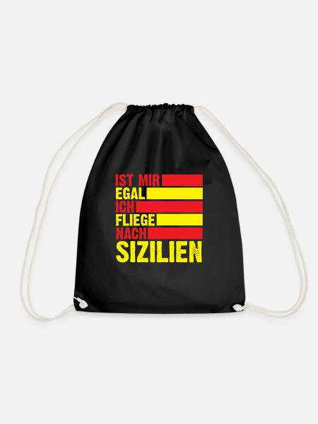 Sizilianer Sizilianisch Sizilien - Turnbeutel - Schwarz
