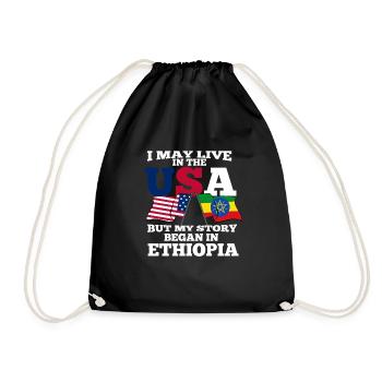 Ethiopie Etats-Unis - Sac de sport léger - noir - Devant