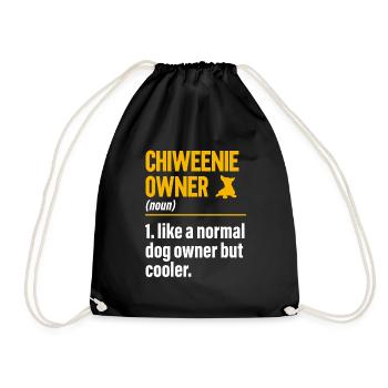 Chiweenie Chien - Sac de sport léger - noir - Devant