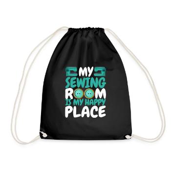 Ma salle de couture est mon lieu de bonheur Bureau de couture Couturière - Sac de sport léger - noir - Devant
