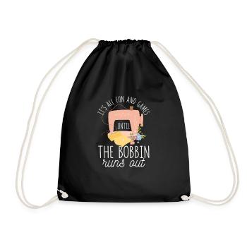 It's all fun and games until the coil runs - Drawstring Bag - black - Front