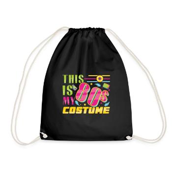 My 80s Costume Carnival 80s Retro Party 1980 - Drawstring Bag - black - Front