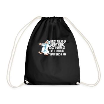 Pensioner Pension Funny - Drawstring Bag - black - Front