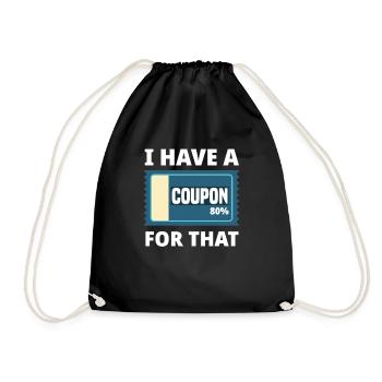 Funny Extreme Couponing Coupon Gift - Drawstring Bag - black - Front