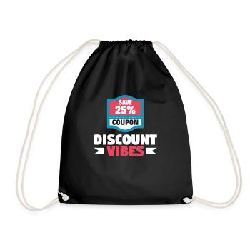 Lustiges Extrem Couponing Coupon Geschenk - Turnbeutel - Schwarz - Vorne