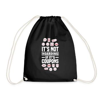 Lustiges Extrem Couponing Coupon Geschenk - Turnbeutel - Schwarz - Vorne