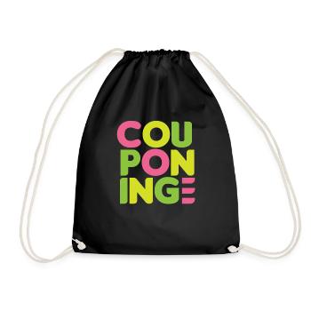 Lustiges Extrem Couponing Coupon Geschenk - Turnbeutel - Schwarz - Vorne