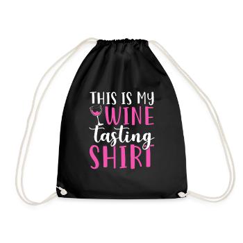 This Is My Wine Tasting - Drawstring Bag - black - Front
