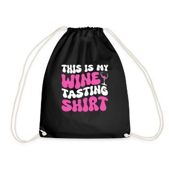 This Is My Wine Tasting - Drawstring Bag - black - Front
