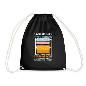 Je ne vais pas acheter de matelassage pour machine à coudre en tissu - Sac de sport léger - noir - Devant