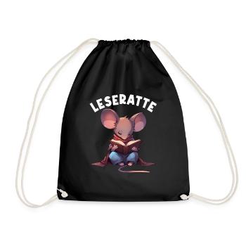 Leidenschaftlicher Leser Leserin Leseratte - Turnbeutel - Schwarz - Vorne