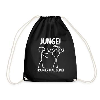 Fitness Bodybuilder Gym Alter hast du trainiert - Turnbeutel - Schwarz - Vorne
